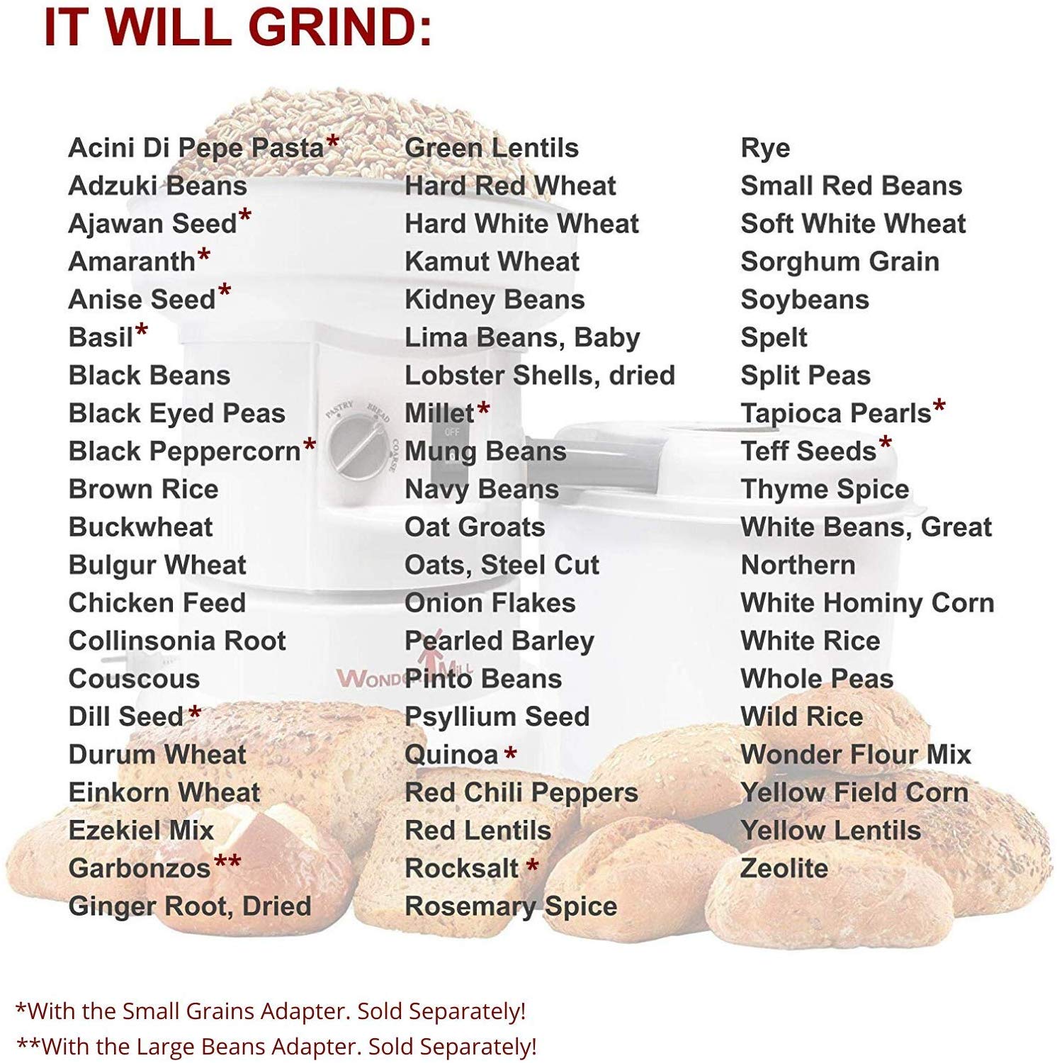Grain Mill Iron Wondermill Grain Grinder Manual Mill Food Grinder Hand –  Killer's instinct outdoors